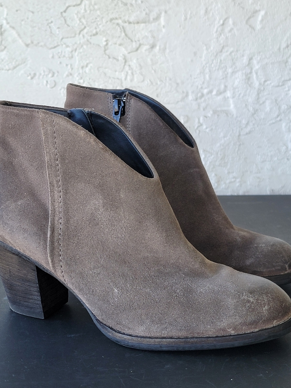 Paul Green Gray Ankle Boots Sz 6 Classy Chic Business Capsule Boho Retro Y2K